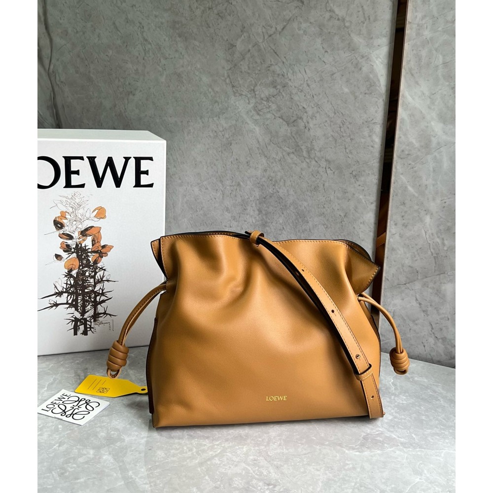 Loewe Flamenco Clutch Bag in Warm Desert Nappa Calfskin