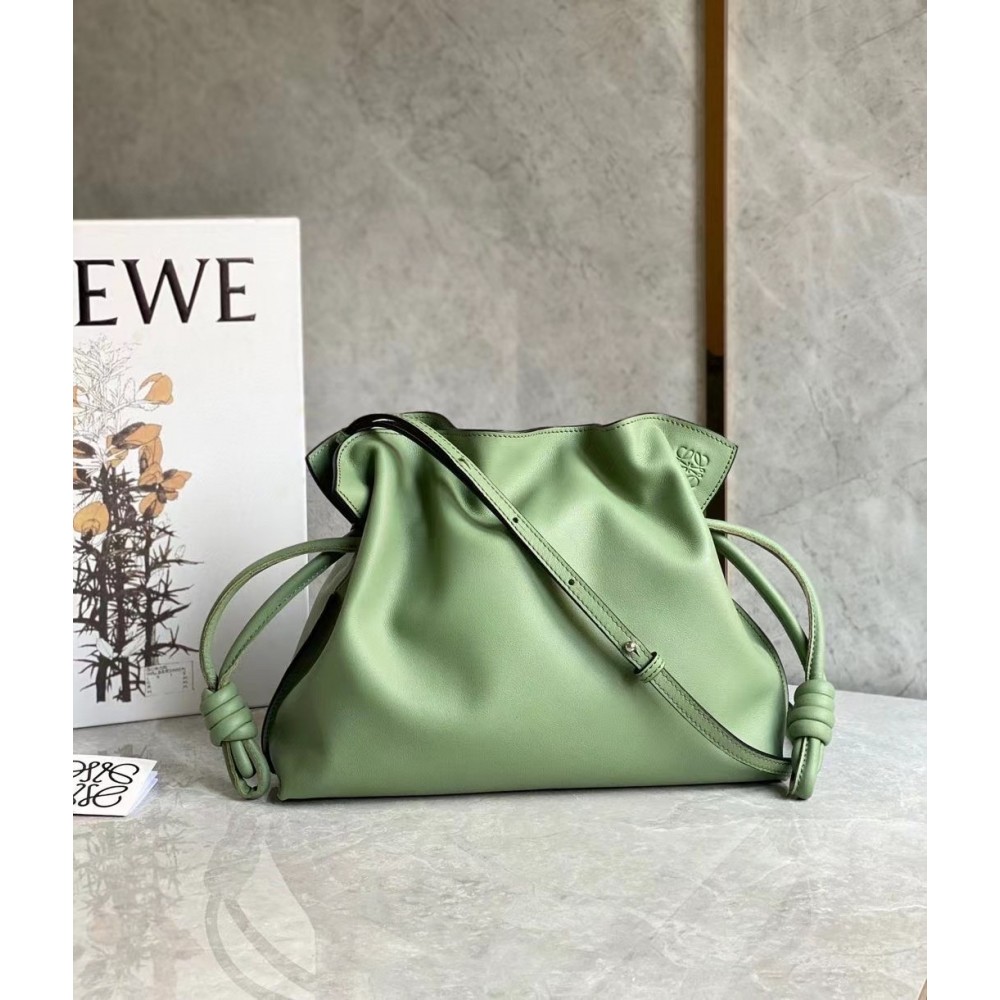 Loewe Flamenco Clutch In Rosemary Nappa Leather