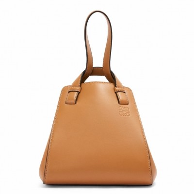 Loewe Hammock Nugget Bag In Brown Calfskin