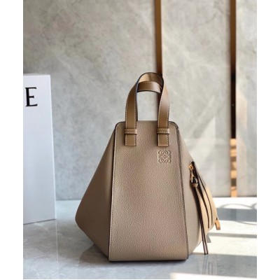 Loewe Hammock Small Bag In Sand Grained Leather