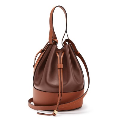 Loewe Medium Balloon Bucket Bag In Hazelnut/Tan Calfskin