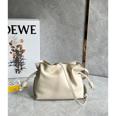 Loewe Mini Flamenco Clutch Bag In Angora Calfskin