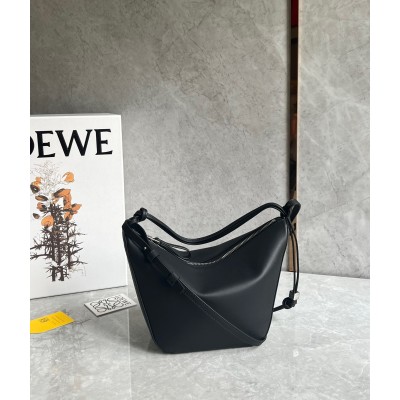 Loewe Mini Hammock Hobo Bag in Black Calfskin