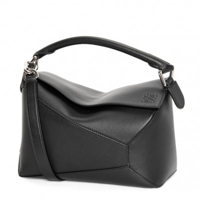 Loewe Puzzle Small Bag In Noir Classic Calfskin