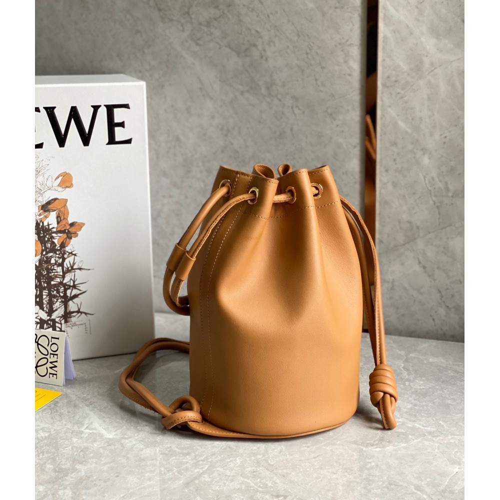 Loewe Small Sailor Bucket Bag In Brown Nappa Leather